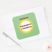 Sticker Carré Vêtements pour bébés / Autres idées d'organisation (Enveloppe)