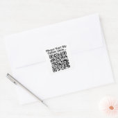 Sticker Carré Veuillez visiter mon code QR de conception de maga (Enveloppe)