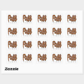 Sticker Carré Vibes d'automne (Feuille)