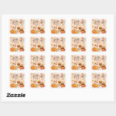 Sticker Carré Vibes d'automne (Feuille)