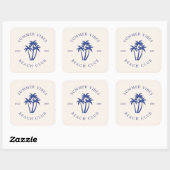 Sticker Carré Vibes d'été (Feuille)