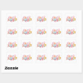 Sticker Carré Vibes d'été (Feuille)