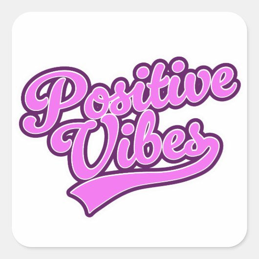 Sticker Carré Vibes positives (Devant)