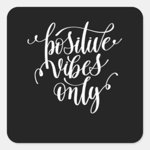 Sticker Carré Vibes Positives Seulement