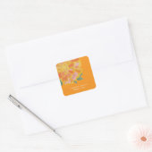 Sticker Carré Vibrant Marigold Summer Wedding (Enveloppe)
