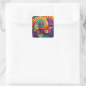 Sticker Carré Vibrant Spiral Abstract Patterns (Sac)