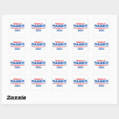 Sticker Carré Vice-Président Kamala Harris pour Président 2024 (Feuille)