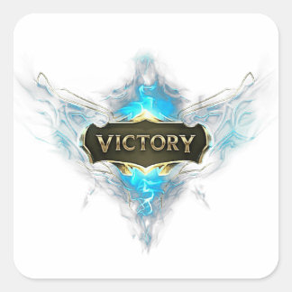 Sticker Carré Victoire - Un symbole de triomphe et de réussite