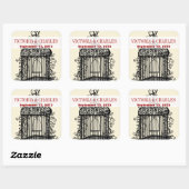 Sticker Carré Victorian BirdCage Musical Inséparable Rouge Maria (Feuille)