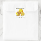 Sticker Carré Vie Citrons Humour foncé Funny Fruit Jaune (Sac)