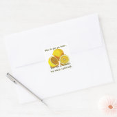 Sticker Carré Vie Citrons Humour foncé Funny Fruit Jaune (Enveloppe)