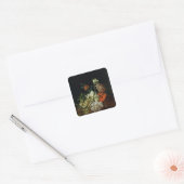 Sticker Carré Vie morte avec fleurs (Enveloppe)