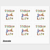 Sticker Carré Vie stable (Feuille)