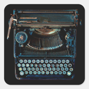 Sticker Carré vieille machine vintage grunge clavier