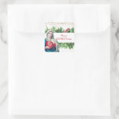 Sticker Carré Vierge catholique de Noël Marie Religieuse (Sac)