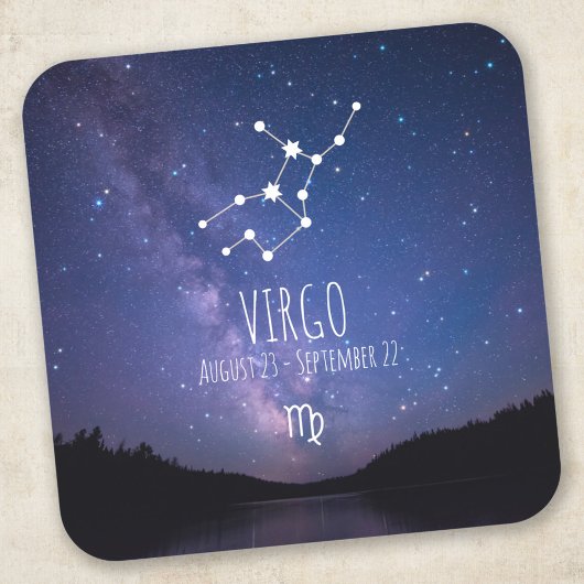 Sticker Carré Vierge | Constellation Zodiaque personnalisée