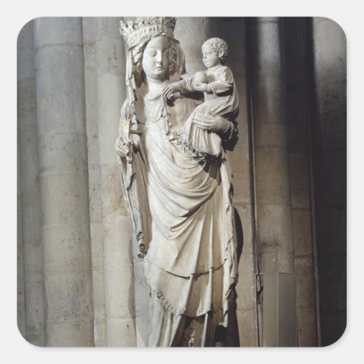 Sticker Carré Vierge et Enfant, Notre-Dame de Paris (Devant)