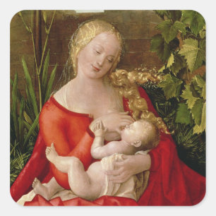 Sticker Carré Vierge et enfant 'Vierge à l'Iris', 1508