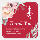 Sticker Carré Viêt-namien "Longévité" (Devant)