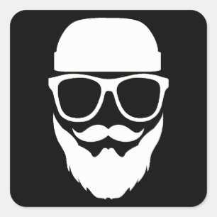 Sticker Carré Vieux hippie du YE