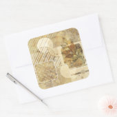 Sticker Carré Vieux papier peint floral (Enveloppe)