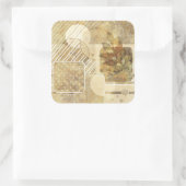 Sticker Carré Vieux papier peint floral (Sac)