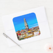 Sticker Carré Vieux Porto avec tour Clerigos (Enveloppe)