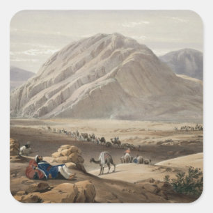 Sticker Carré View of the Baba-Naunee Mountain, from 'Sketches i