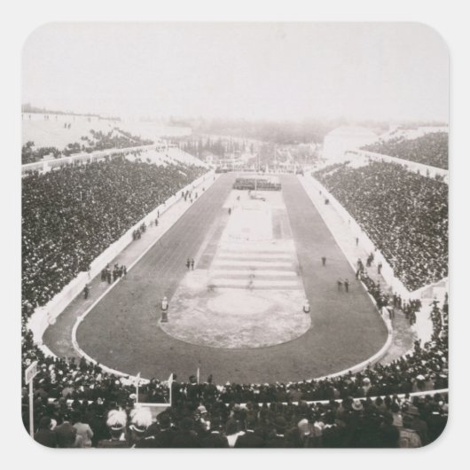 Sticker Carré View of the Première Olympic Games d'Athènes (Devant)