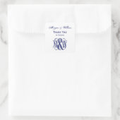 Sticker Carré Vigne marine Monogramme B&G do-it-yourself BG (Sac)