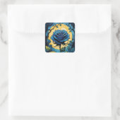 Sticker Carré Vignes Roses bleues 3 (Sac)