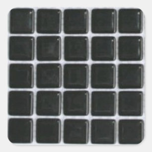 Sticker Carré vignette-noir-verre-carrés
