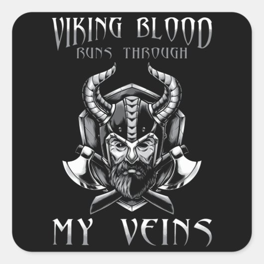 Sticker Carré Viking Blood (Devant)