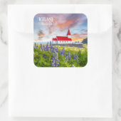 Sticker Carré Vikurkirkja, Islande (Sac)