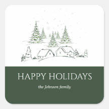 Village de Noël enneigé