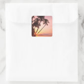 Sticker Carré Village Lewolin, Illi Api Island, Selat Boleng (Sac)