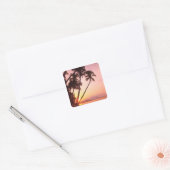 Sticker Carré Village Lewolin, Illi Api Island, Selat Boleng (Enveloppe)