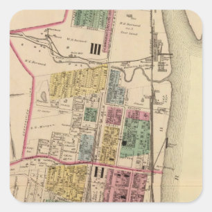 Sticker Carré Ville de Bellaire, Ohio