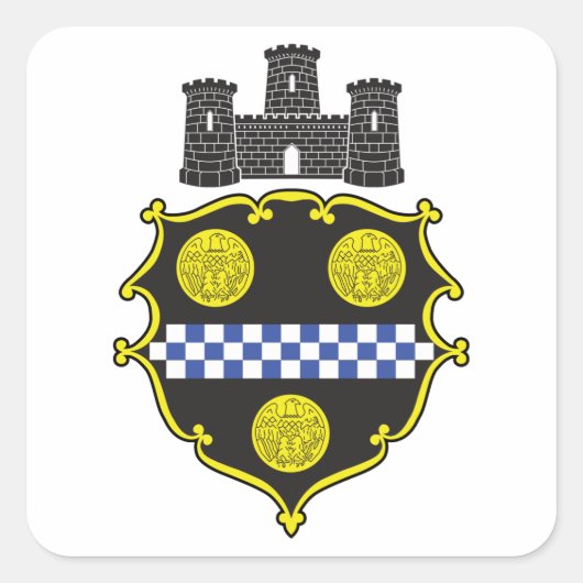 Sticker Carré Ville de Pittsburgh Seal (Devant)