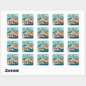 Sticker Carré Ville de Split Croatie (Feuille)