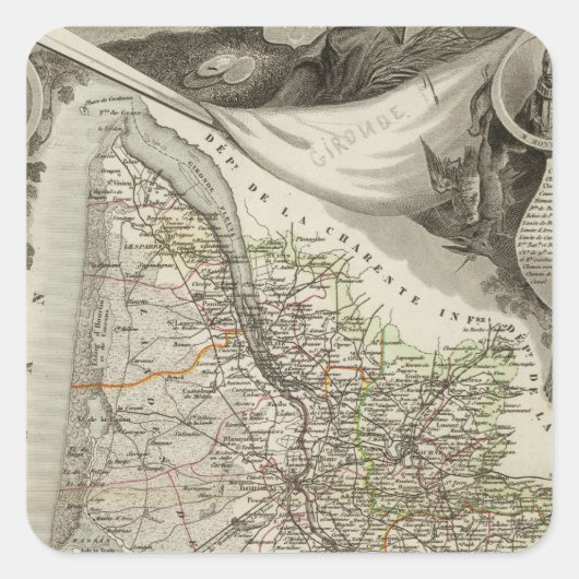 Sticker Carré Villes (Devant)