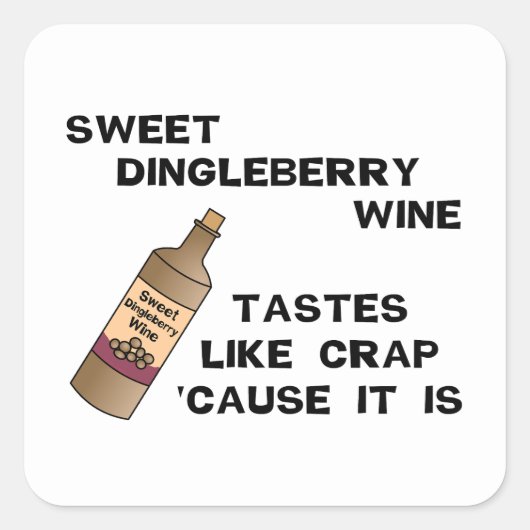 Sticker Carré Vin Dingleberry (Devant)