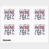 Sticker Carré Vin non (Feuille)