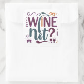 Sticker Carré Vin non (Sac)