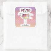 STICKER CARRÉ VIN, PLUS DE VIN, ENCORE PLUS DE VIN (Sac)