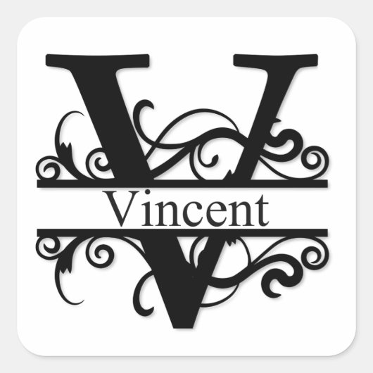 Sticker Carré Vincent V Monogramme (Devant)