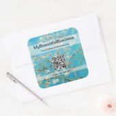 Sticker Carré Vincent Van Gogh - Almond Blossom QR Code (Enveloppe)