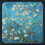 Sticker Carré Vincent van Gogh, Arbre aux amandes en fleurs<br><div class="desc">Vincent van Gogh,  Arbre aux amandes en fleurs</div>