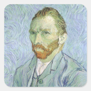 Sticker Carré Vincent van Gogh - Autoportrait de Van Gogh en ble