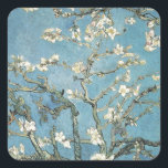 Sticker Carré Vincent van Gogh | Branches d'amande en fleurs, 18<br><div class="desc">Branches d'amande en fleurs,  1890,  Vincent van Gogh_x000D_ DGA593582_x000D_ _x000D_ De Agostini Bibliothèque d'images</div>